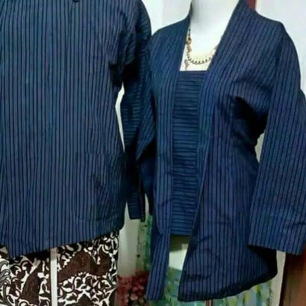 Lurik ㄽ BAJU COUPLE SURJAN KEBAYA LURIK BIRU BAJU LURIK ADAT JAWA JOGJA SOLO KEBAYA LURIK SURJAN LUR