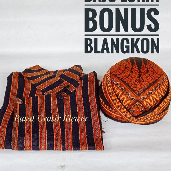 Lurik Koleksi Terbaru.. Baju Lurik Jawa Pria | Baju Lurik Bonus Blangkon | Baju Lurik Jawa Pria | Su