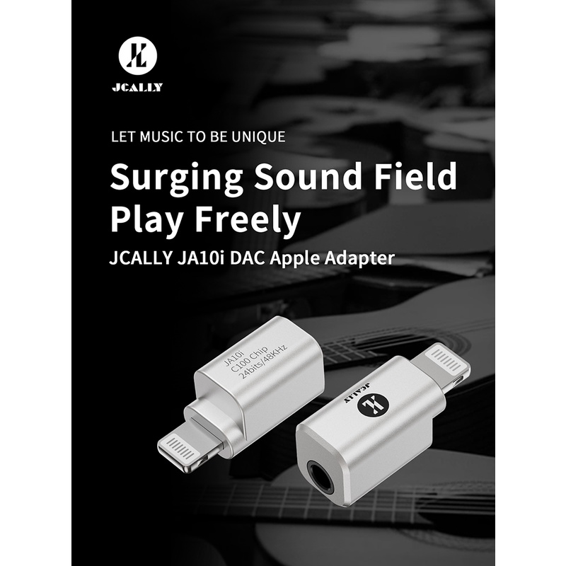 Jcally JA10i C100 Lighting to 3.5mm HIFI Earphone Digital Audio Adaptar Mini Portable DAC Untuk IOS Dukungan Untuk Telpon