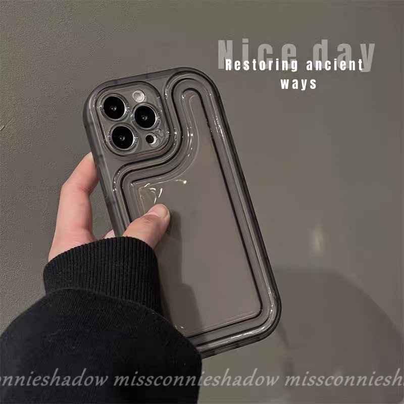 IPHONE Shockproof Bumper Soft Tpu Phone Case Kompatibel Untuk Iphone7 8plus11 12 14 13 Pro MAX XR 7plus X XS MAX SE 2020 Mewah Simple Clear Penebalan Shock Resistant Cover