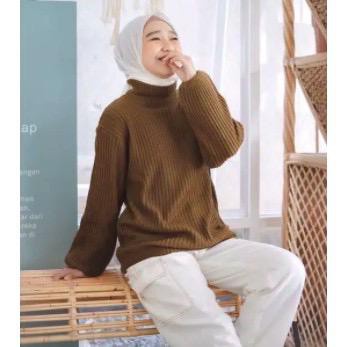 Keren baju outfit cewek baju atasan wanita baju Rajut Bayoneta sweater