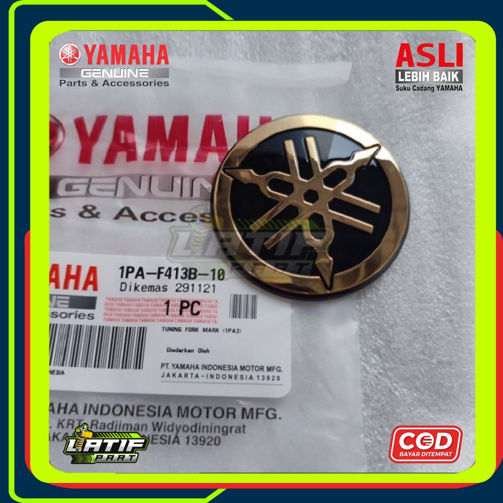 EMBLEM LOGO YAMAHA XMAX X-MAX GOLD 1PA-F413B-10 ASLI YAMAHA
