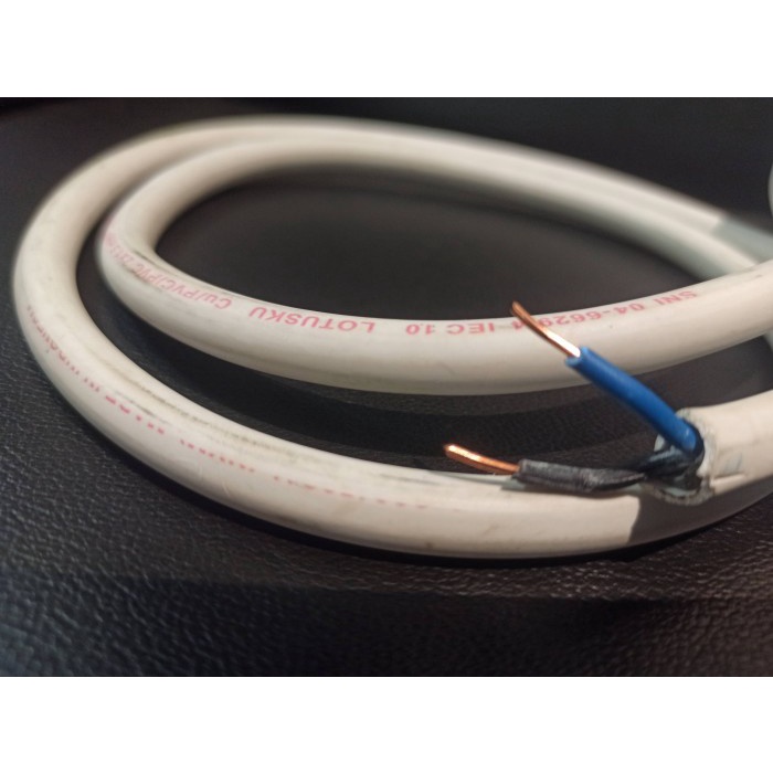 Lotusku Kabel NYM 2 x 1.5 50 Yard Putih Kabel Listrik SNI