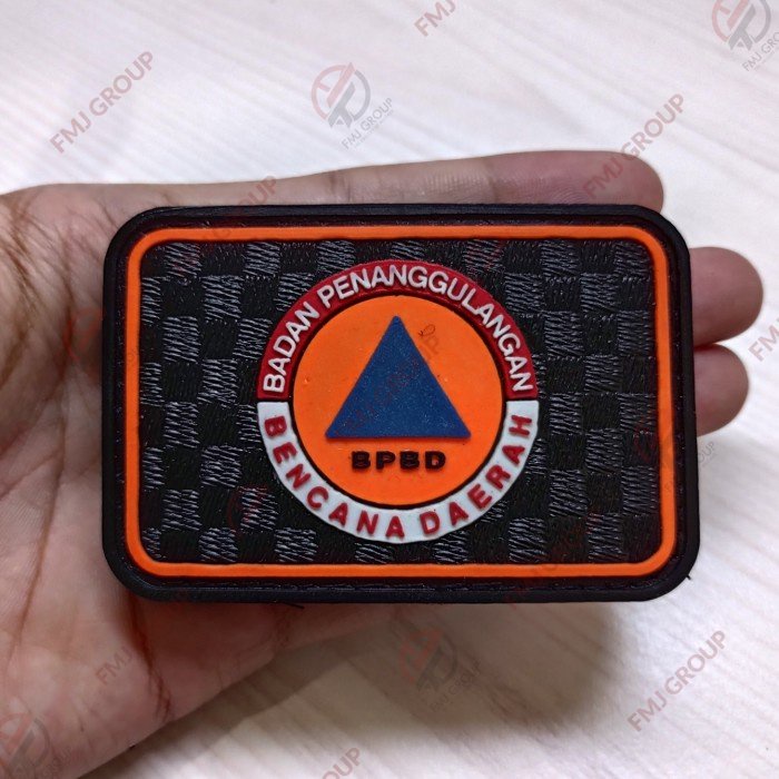 Patch BPBD / Patch Karet Logo BPBD Perepet / Patch Rubber Perekat BPBD