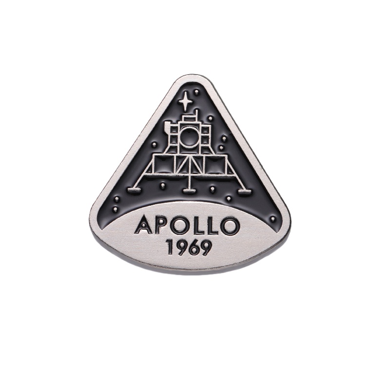 Memorial1969 Apollo Sukses Bulan Pendaratan Bros Logam Enamel Lencana Fashion Pin Perhiasan Aksesoris