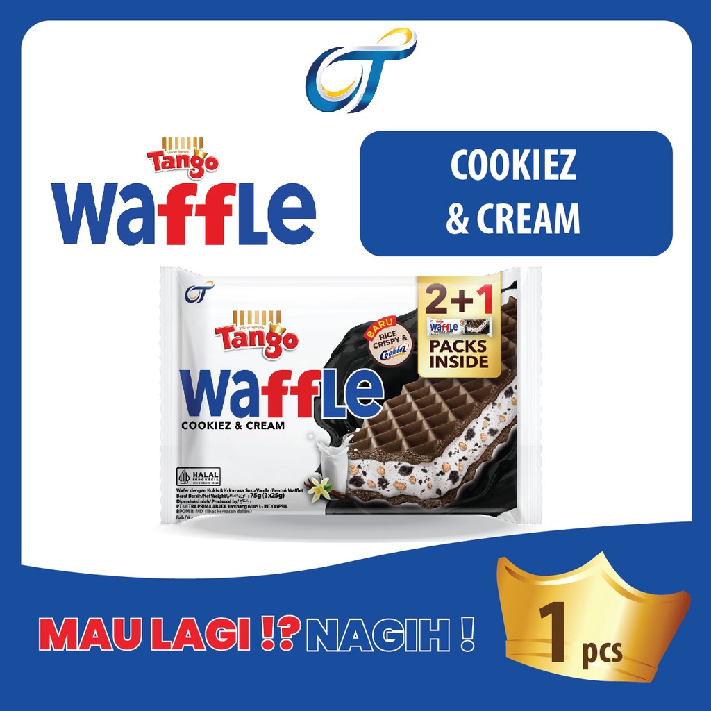 

TANGO WAFFLE COOKIEZ & CREAM 75G - [1 PACK ISI 3 PCS]