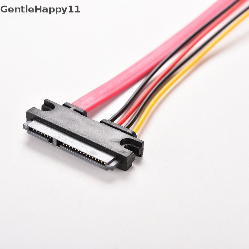 Gentlehappy 12inch Male to Female7+15Pin SATA Data HDD Power Combo Perpanjang Kabel Ekstensi id