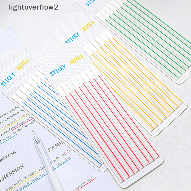 [lightoverflow2] 160lembar Transparan Neon Indeks Tab Bendera Sticky Notes Pads Clear Notepad Waterproof Memo Pad Alat Tulis Kantor Sekolah [ID]