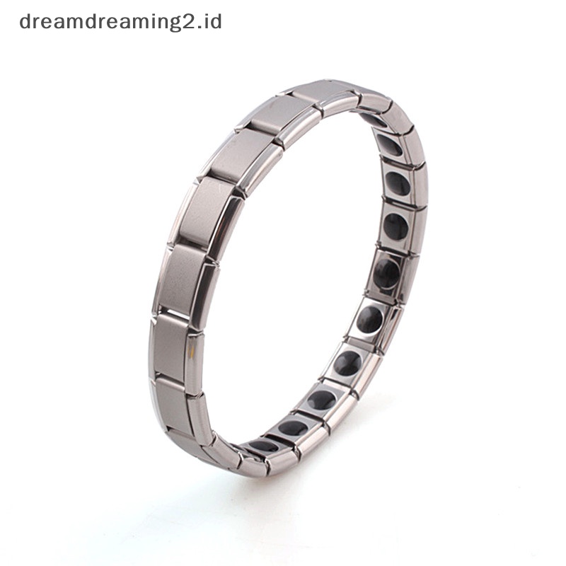 (drea) Gelang Titanium Steel Elastis Stretch Untuk Pria Wanita Energy Health Bangle//