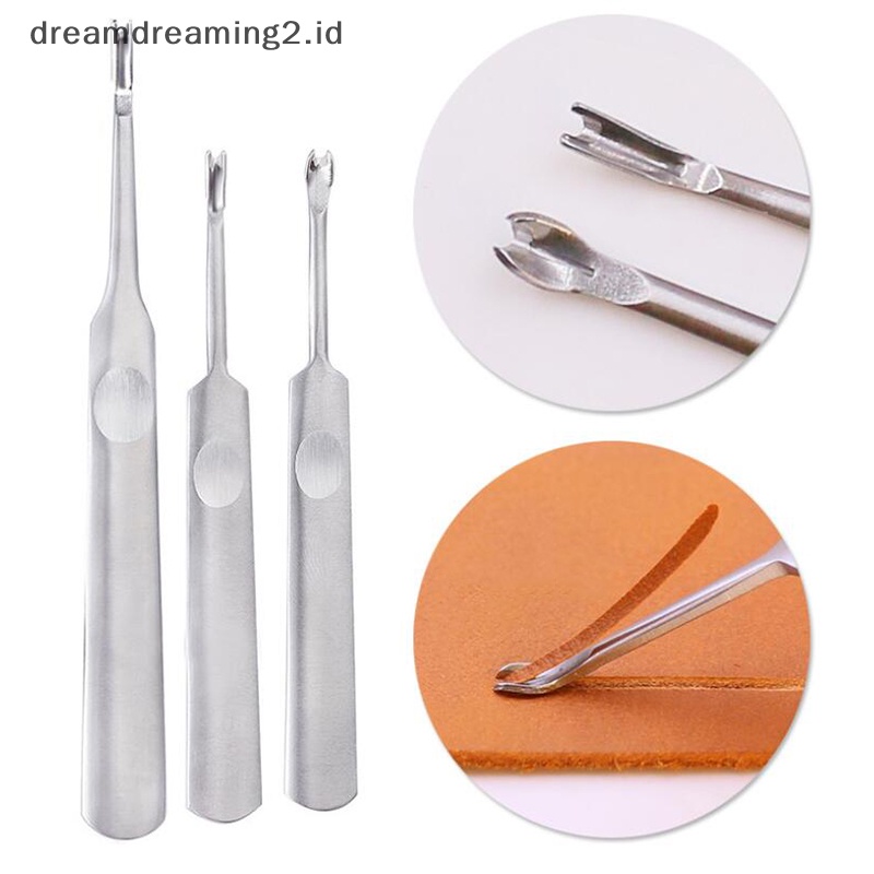 (drea) Leathercraft Jahitan U V Shaped Groover Skiving Edge Beveler Tools//