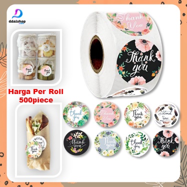 

Stiker Label sticker Thank You Ucapan Terima kasih segel box makanan Ukuran 2,5cm