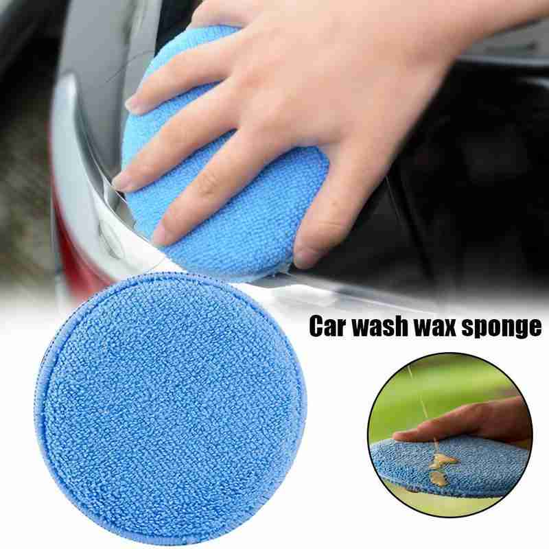 2-piece set/Cuci Mobil Portable Microfiber Wheel Tire Rim Brush Car Wax Sponge Polish Pembersih Mobil Car Wheel Wash with Plastic Cleaner Tools