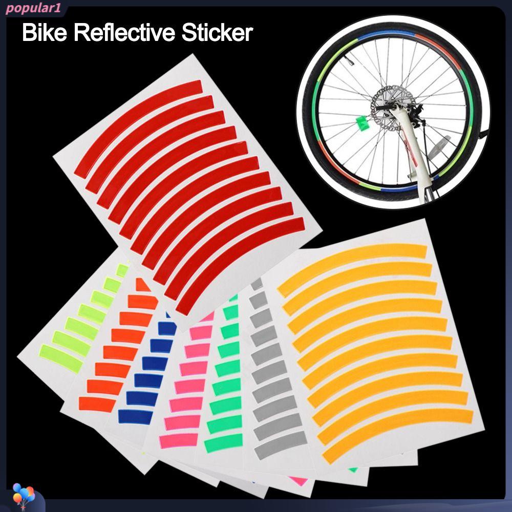 Populer 100Pcs Stiker Reflektif Kreatif Anak Perlengkapan Aksesoris Sepeda Safety Stickers