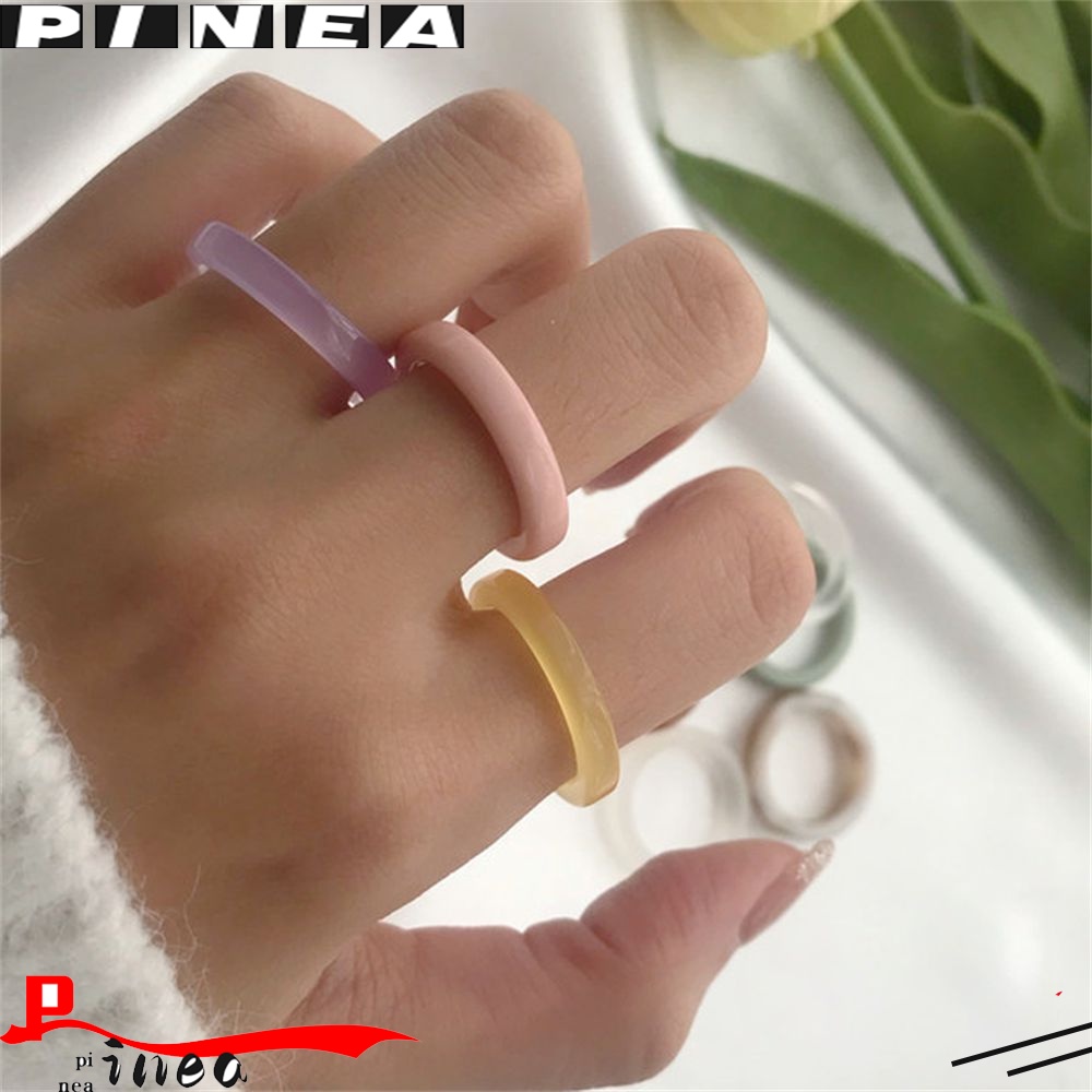 Cincin Buah Nanas Retro Geometris Gadis Wanita Perhiasan