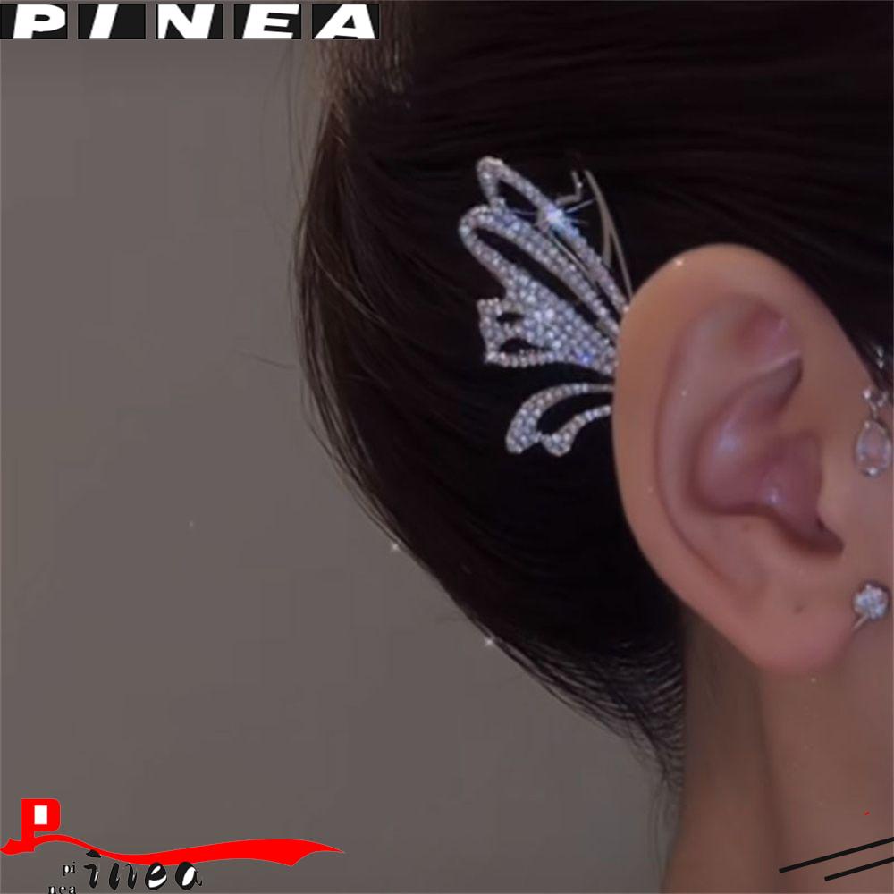 Nanas Kupu-Kupu Telinga Manset Wanita Fashion Tanpa Tindik Zirkon Anting