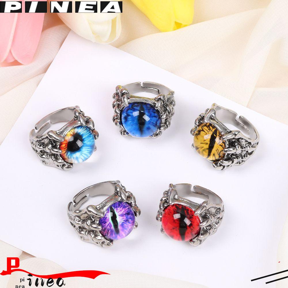 Cincin Mata Jahat Nanas Pria Wanita Perhiasan Rock Gothic Hip Hop Motor Pesta