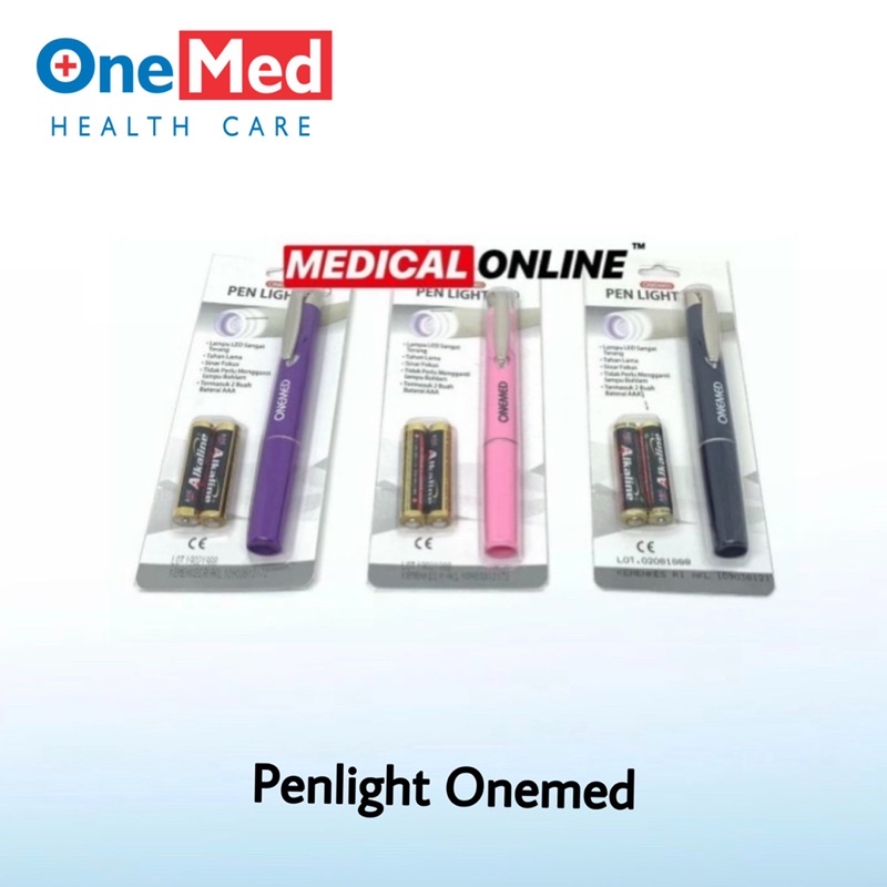 PENLIGHT LED ONEMED PENA SENTER LAMPU SINAR PUTIH MEDICAL ONLINE MEDICALONLINE