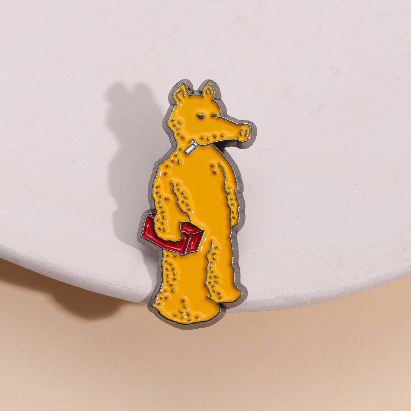 Anteater Enamel Pin Bros Hip Hop Musik Bros Kerah Lencana Kartun Hewan Perhiasan Hadiah Untuk Teman Kipas