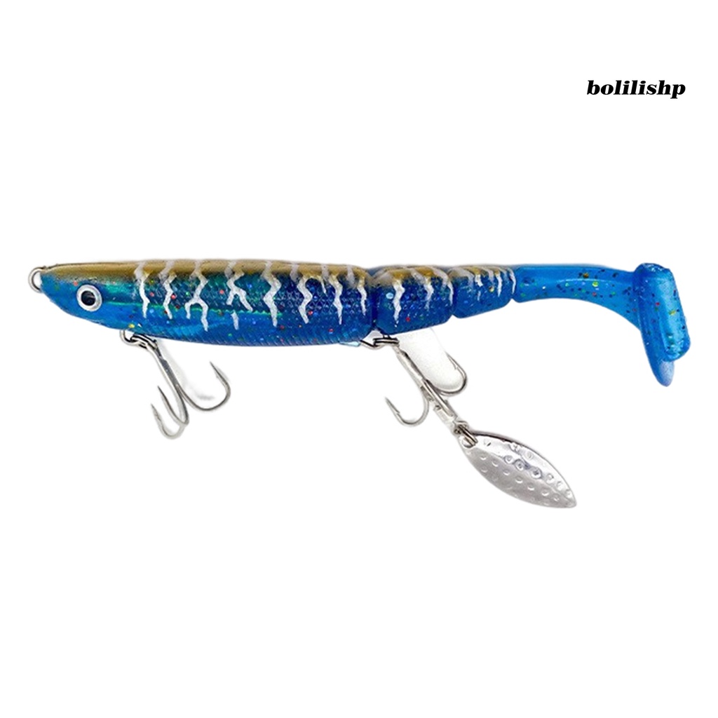 Bo-13cm/35g Lure Umpan 3D Simulasi Fisheye Tampilan Realistis T-Tail Desain Fleksibel Warna Terang Sangat Simulasi Bionic Soft Bait Fishing Lure Gadget Untuk Pecinta Memancing