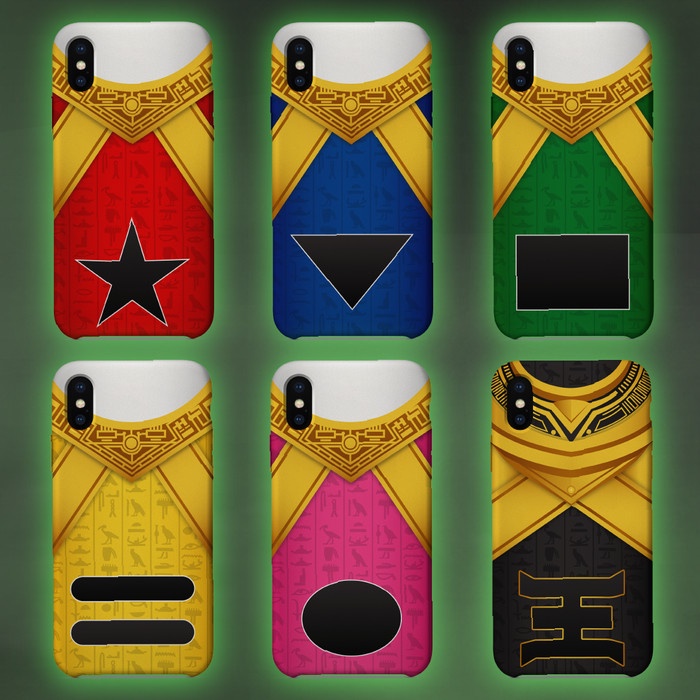 Casing Tokusatsu Sentai Ohranger Zeo Series Red Green Blue Yellow Pink