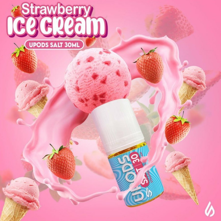 Upods Strawberry Ice Cream Salt Nic 30ML by Upods 100% Original