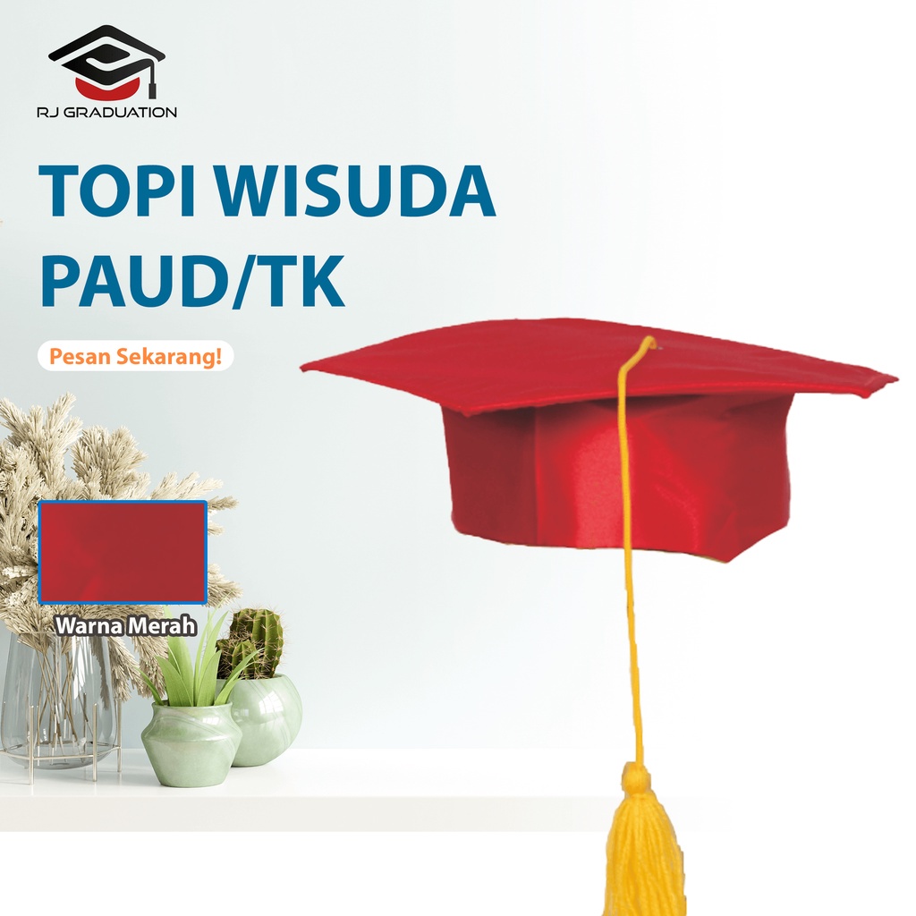 Topi Wisuda Anak TK PAUD Atribut Perlengkapan Toga Kelulusan RJLINEN