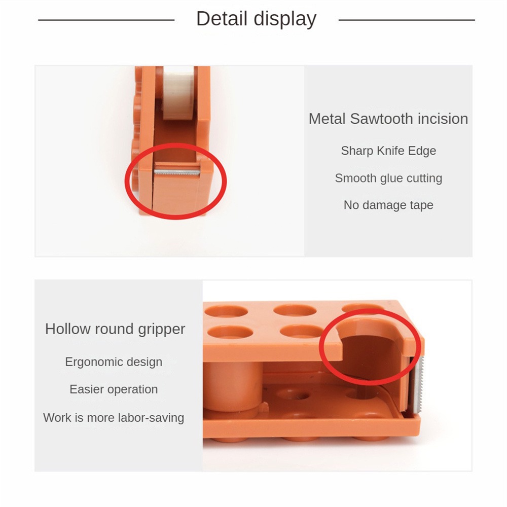 Holder Pita Pemotong Kreatif Alat Tulis Pemegang Pita Bangunan Berbentuk Blok Diy Pita Stiker Pita Dispenser Pita Tempat Duduk Alat Kantor Penyimpanan