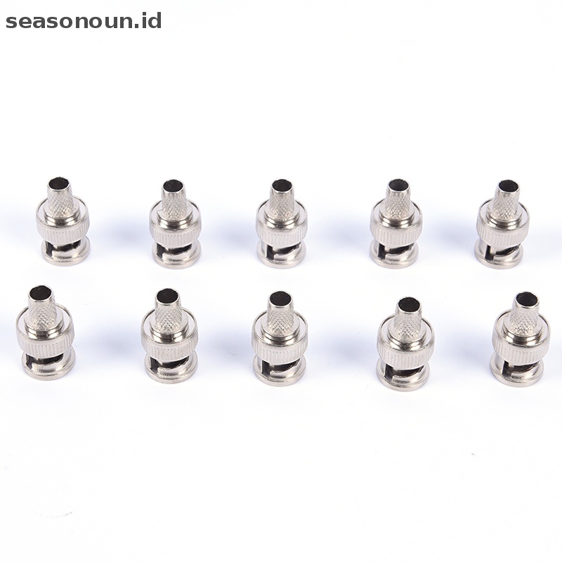 Seasonoun High Quality 10set 3-Piece BNC Male RG59 Plug Crimp Konektor.