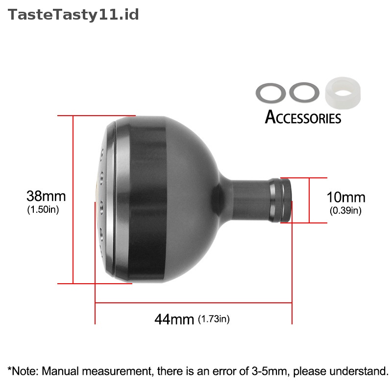 Tastetasty knob Gagang Gulungan Pancing Untuk Roda Pemutar Tipe32 mm &amp; 38tombol mmalloy Dengan shaft.