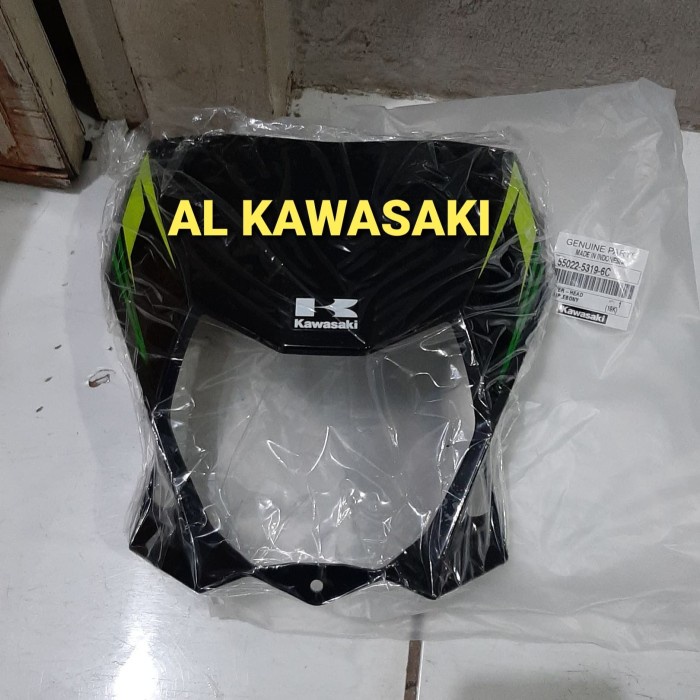 batok lampu depan cover headlamp depan klx150 klx 150 bf hitam ori Kawasaki