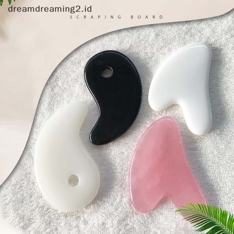 (drea) Face gua sha board facial scrapping plate Alat Pijat Wajah Tubuh new//