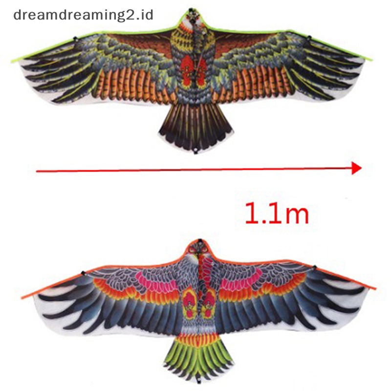 (drea) Layangan Eagle 1.1m Dengan Garis Layangan 30meter Anak Flying Bird Layangan Mainan Outdoor//