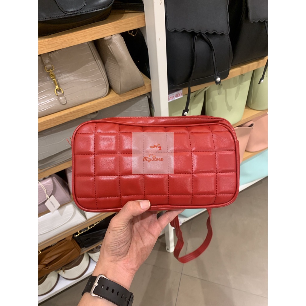 MINISO Tas Selempang Crossbody Bag Tas Bahu Tas Wanita Pola Kotak-Kotak