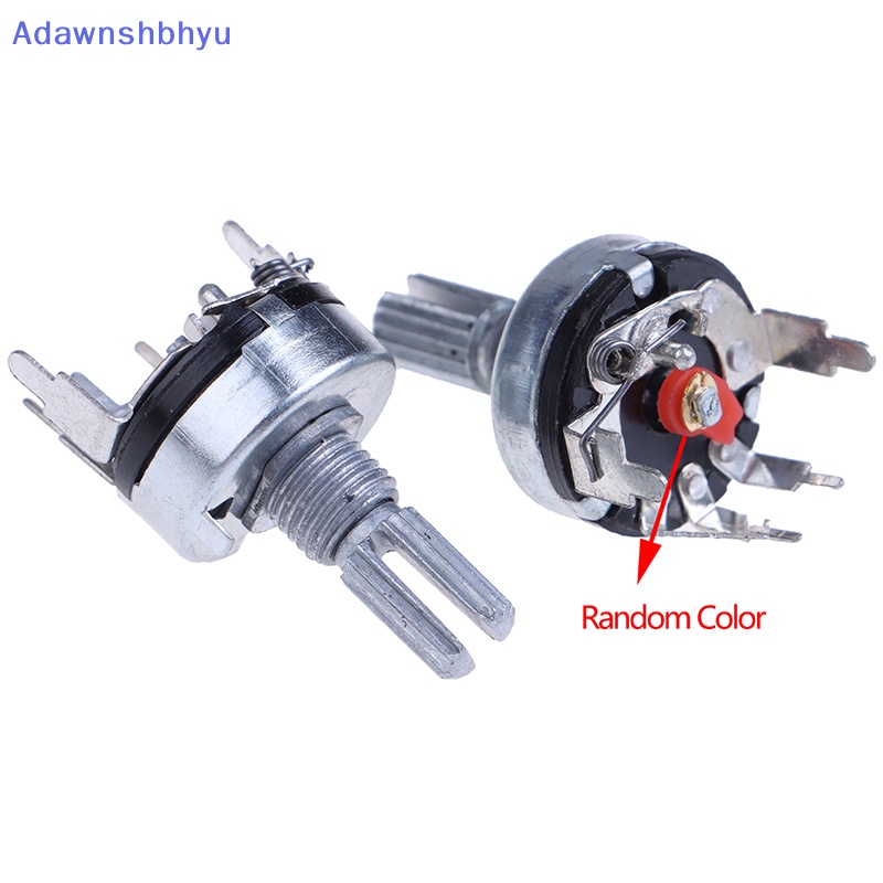 Adhyu 5Pcs RV17 Dengan Potensio Saklar B1K 2K 5K 10K 20K 50K Handle Panjang 15mm 5Pin Switch Karbon Film Potensiometer ID