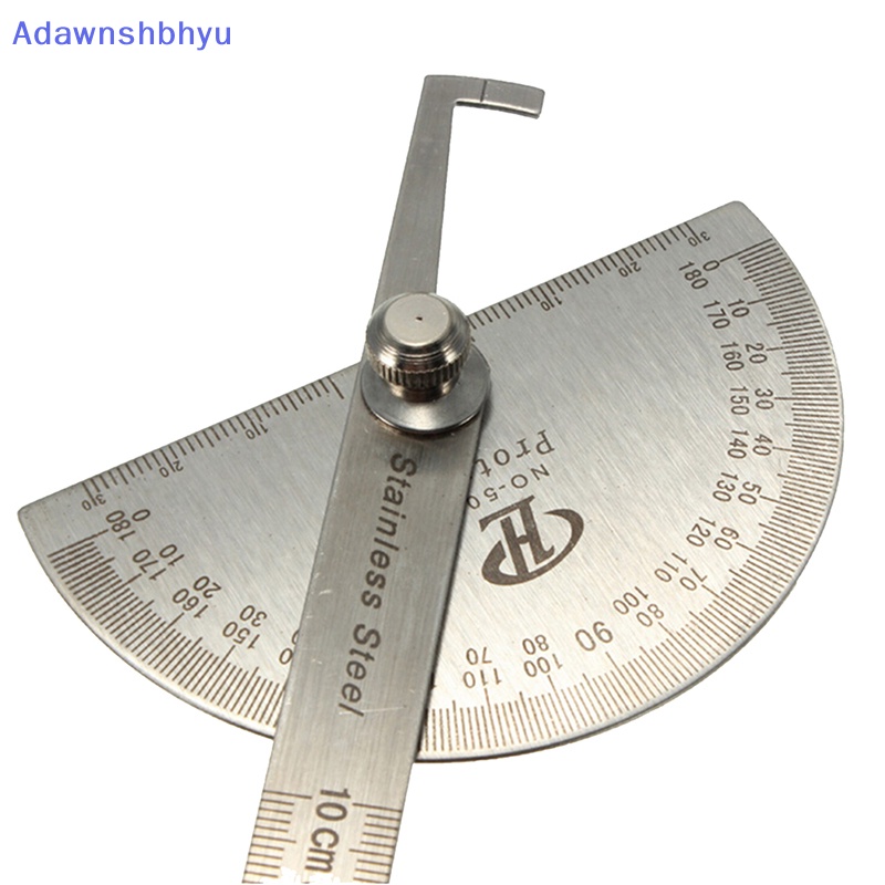 Adhyu 100mm Stainless 0-180 Degree Steel Busur Derajat Angle Finder Arm Rule Alat Ukur ID