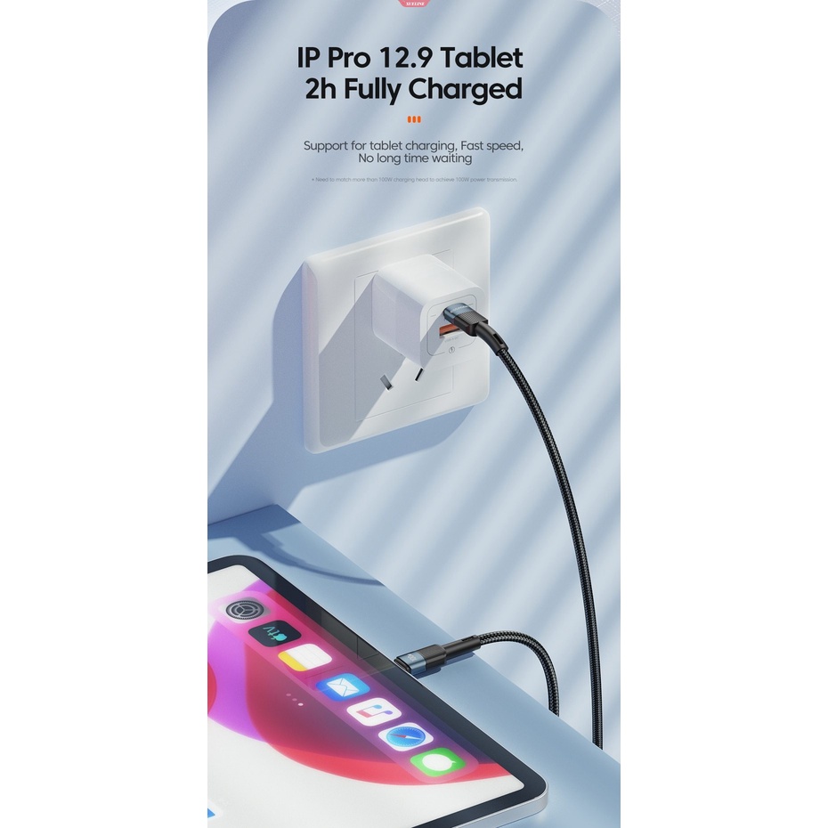 Essager 100W USB Tipe C Ke USB C Kabel USB-C PD Fast Charging Charger Wire Cord Untuk Macbook Samsung Xiaomi Type-C Kabel USBC 3M [ZXL]
