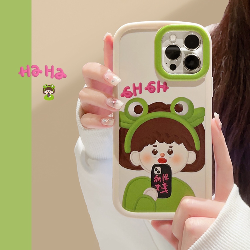 IPHONE Jangan Mengganggu Kecantikan Kartun Selfie Gadis Ponsel Soft Case Pelindung Cover Untuk Iphone11 12 13 14 PLUS PRO MAX