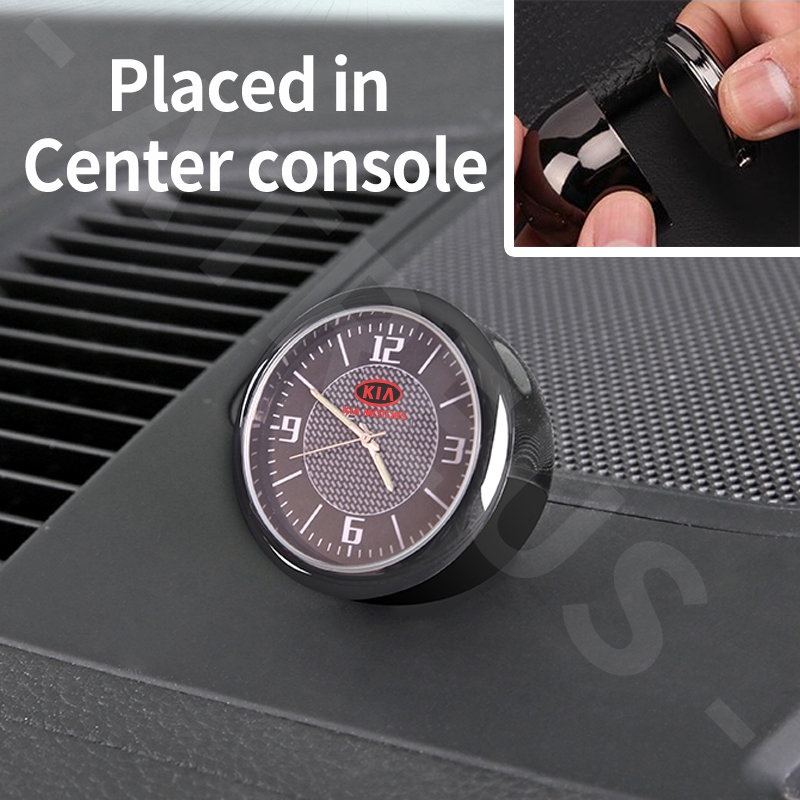 Jam Quartz Mini Mobil KIA luminous Interior Center Console Vent Clock Dekorasi Untuk KIA Sonet Sportage Sorento Rio Picanto Seltos Carens Grand Carnival Sedona