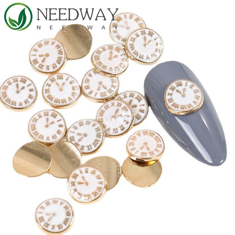 Needway   Bintang Dekorasi Kuku Fashion Manikur Aksesoris Jam Alloy 3D Nail Art Drills