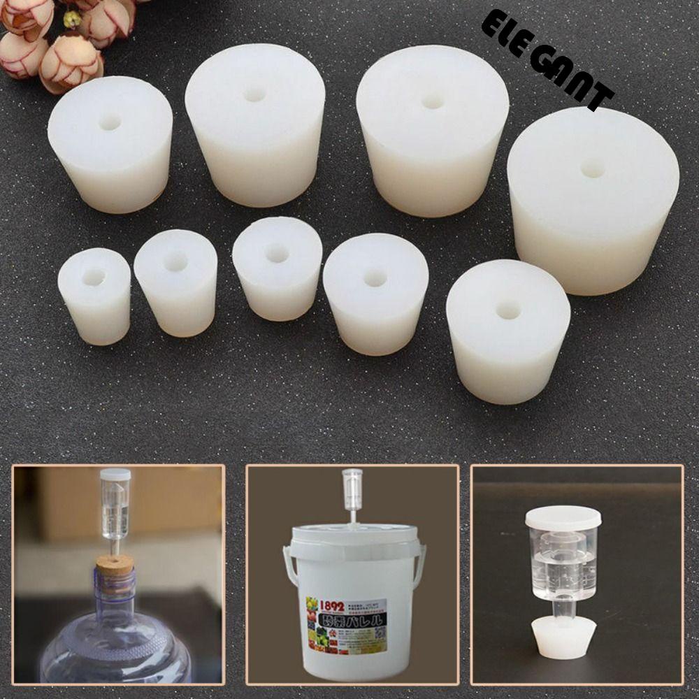 [Elegan] Silicone Plug Asam Alkali Tahan Pipa Air Silikon Mulut Lebar Botol Fermenter Penutup