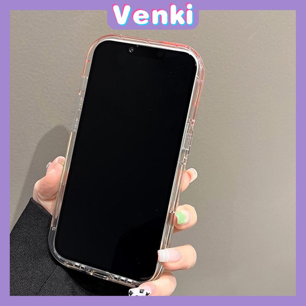 VENKI - For iPhone 11 iPhone Case Laser Reflective Transparent Phone Case TPU Soft Shockproof Airbag Shell Protective Summer Palm Compatible with iPhone 14 13 Pro max 12 Pro Max