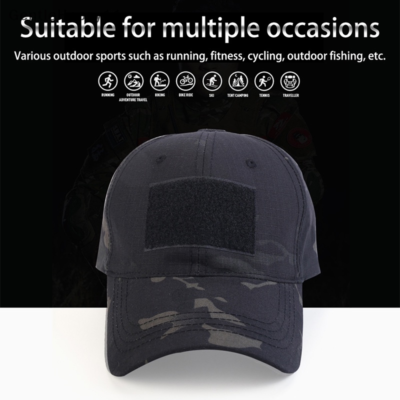 Gentlehappy Topi Baseball Kamuflase Tactical outdoor Soldier Combat Paintball Adjustable Hat id