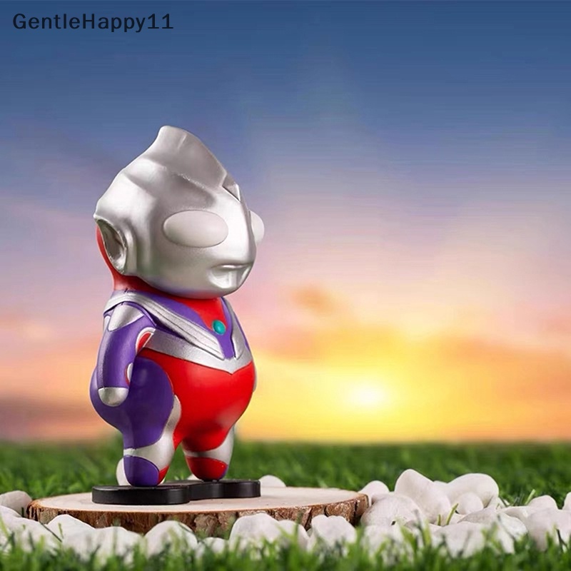 Gentlehappy 9cm Q version Ultraman Tiga Obesitas Tokoh Anime PVC Angka Lucu Model Koleksi Boneka Mainan Hadiah Anak Mobil Dekorasi id