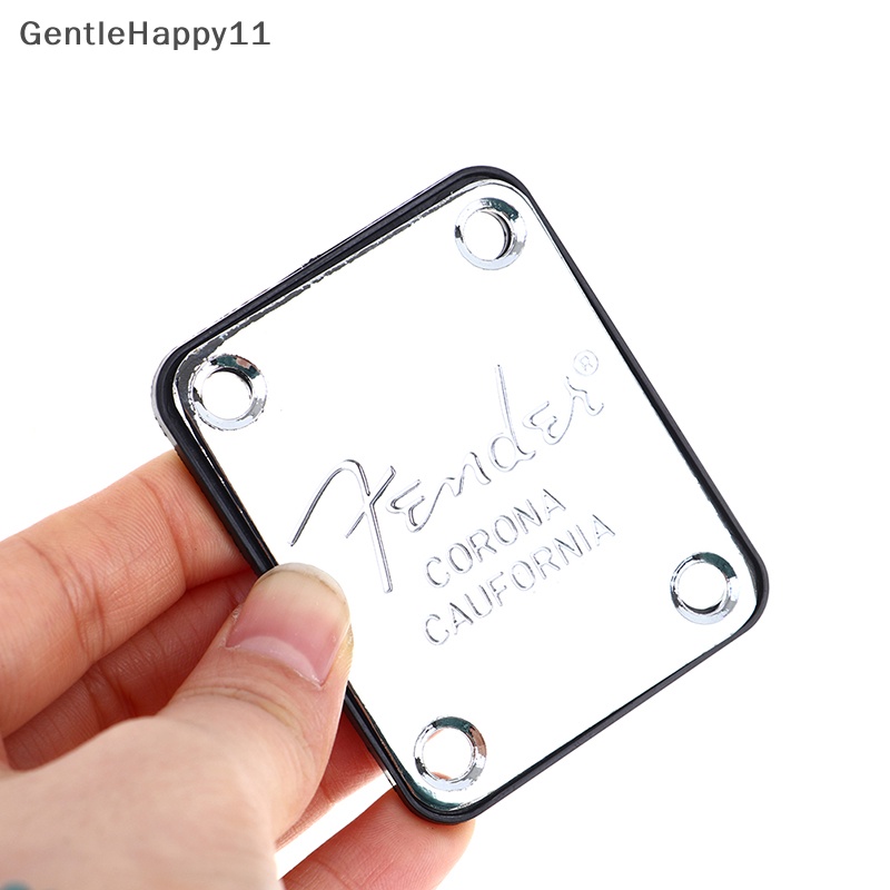 Gentlehappy Chrome Electric Guitar Neck Plate Plat Fix Papan Sambungan Leher Gitar Listrik id