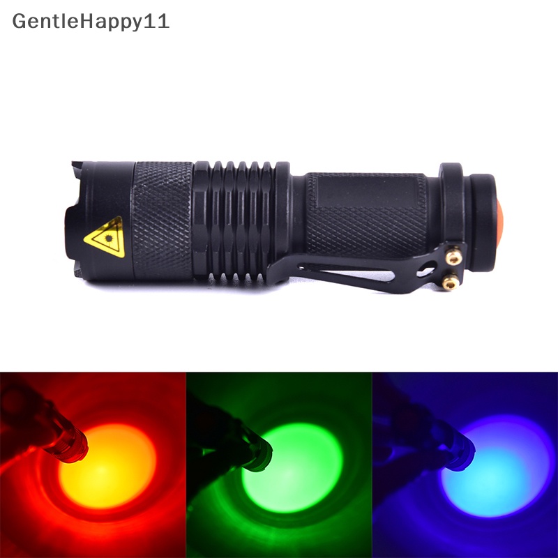 Gentlehappy Senter LED Lampu Balok Merah/Hijau/Biru Night Vision Torch Untuk Camping Hung id