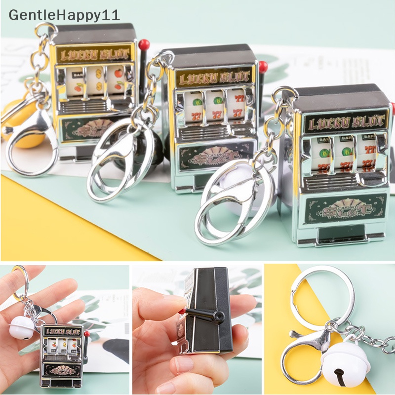 Gentlehappy Game Deion Slot Mesin Gantungan Kunci keyring Mini Fruit Handheld Box id