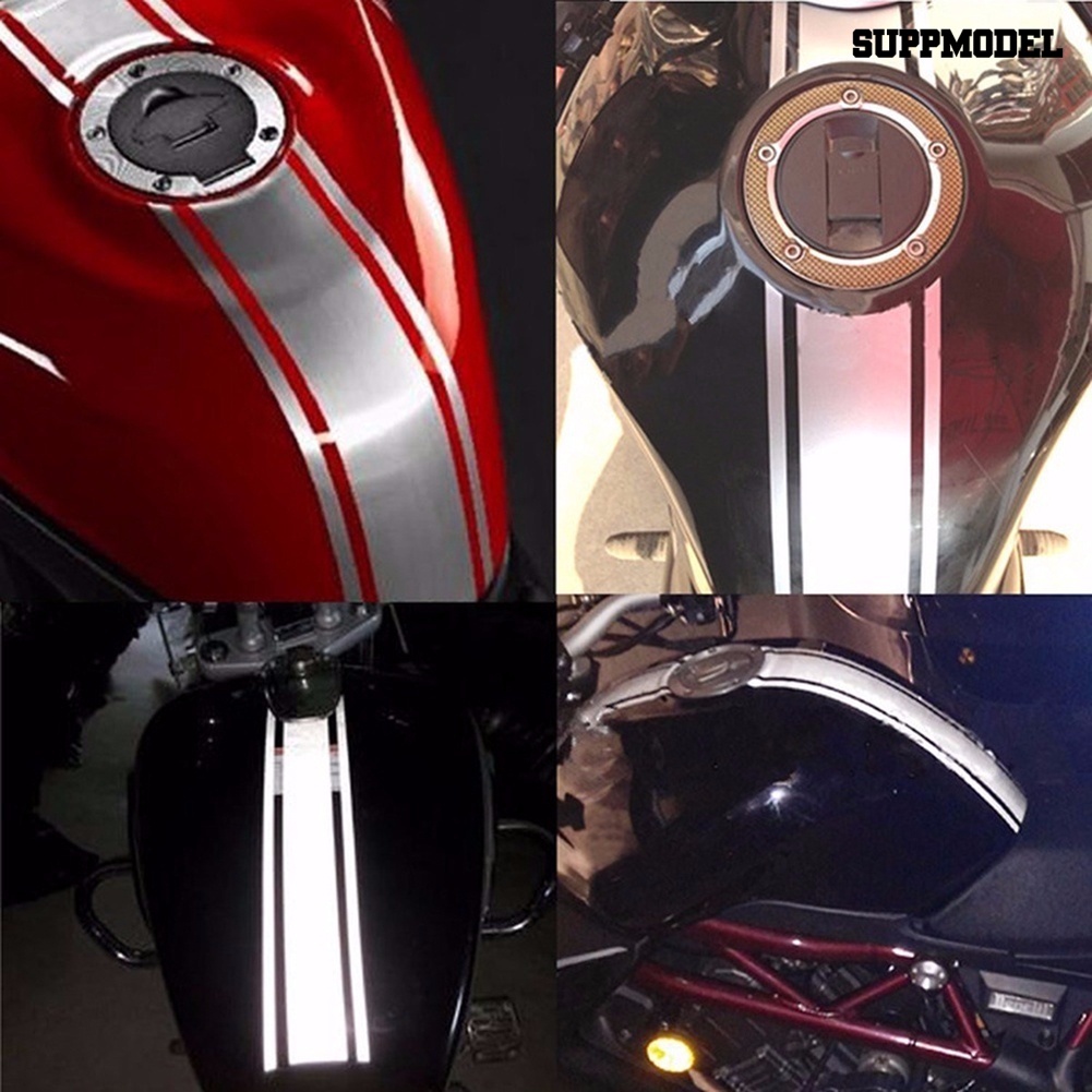 [SM Otomatis] Universal Motor Fuel Oil Tank Bergaris Stiker Reflektif Decal DIY Dekorasi