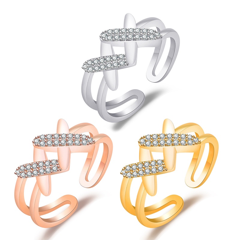 Chevron Gold Cincin Untuk Wanita Berlapis Emas 14k Gold Dainty Adjustable Rings Pointed V Knuckle Rings Open Band Sederhana Berlian Palsu Marquise Finger Ring Perhiasan Hadiah