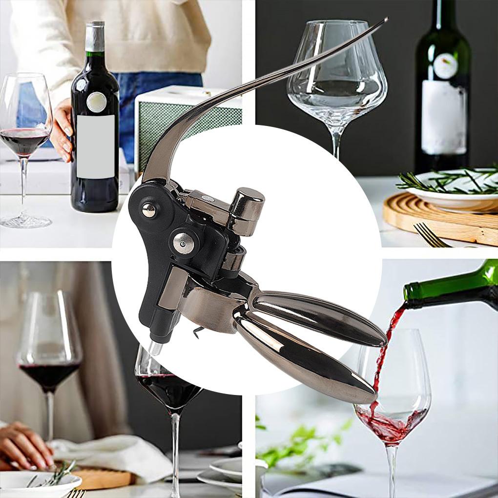 Pembuka Botol Wine Stainless Metal Set Corkscrew Pro Minuman Gabus Foil Slicer Aksesoris Peralatan Dapur Hadiah Cowok Dewasa