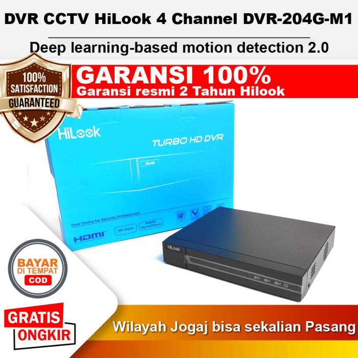 DVR CCTV HiLook 4 Channel DVR-204G-M1 Support Audio Jogja